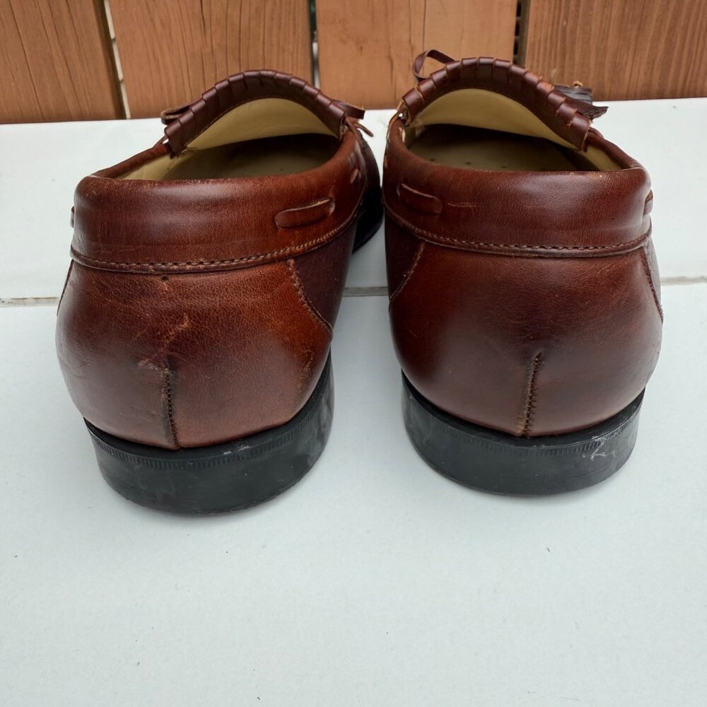 Brown Dexter Men's Leather Loafers with Tassels Size 9M - Picture 3 of 9